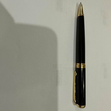 Urhomefull Stunning Ballpoint Pen with 24K Gold Trim Switzerland Tip Point with Refills Luxury Ball Point Pen Gift Set for Men Women Nice Writing Pens for Drawing Chirtmas Black