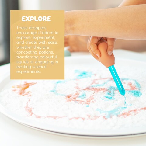 Inspire My Play 6 x Pastel Liquid Droppers For Kids Crafts  Sensory Play Pipettes for Kids  Sensory Play Toys and Accessories