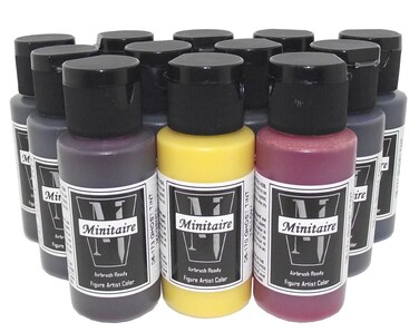Badger AirBrush Minitaire 12Color Ghost Tint transparent Acrylic Paint Set
