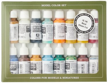 Vallejo Naval Steam Era Paint Set 17ml Naval Steam Era Paint Set 17ml 05 Fl Oz Pack of 16