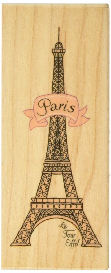 Inkadinkado Eiffel Tower Paris Wood Stamp for Arts and Crafts 475 W x 2 L