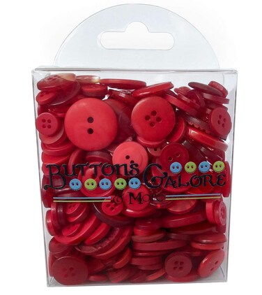 Buttons Galore HandDyed Button Red