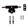 National Hardware N165506 Sliding Bolt Door  Gate Latch Steel Coated with WeatherGuard Protection Black