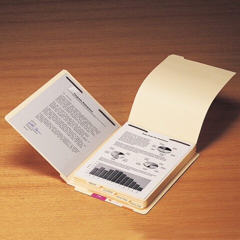 Smead Stackable Folder Divider with Fastener Bottom 15Cut Tab Letter Size Manila 50 per Box 35600