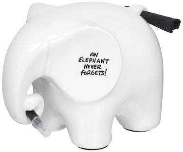 Luckies of London White Board Elephant  Eric The Memo Pad  Dry Erase Board  Office Desk Accessories for Novelty Cubicle Decor  Ceramic Elephant Gifts for Women  Includes Pen Holder  Pen  White