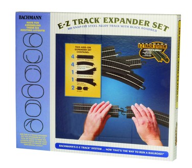 Bachmann Trains  SnapFit EZ TRACK LAYOUT EXPANDER SET  STEEL ALLOY Rail With Black Roadbed  HO Scale