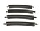 Bachmann Trains  SnapFit EZ Track 18 Radius Curved Track 4card  Steel Alloy Rail With Black Roadbed  HO Scale