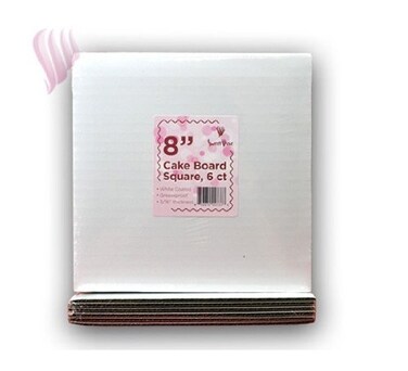 Cakeboard Square 8 6 Ct