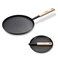 bodkar Frying Pan Skillet 8inch Flat Griddle Pan Lightweight Grill Pan with Wooden Handle for Camping Indoor Outdoor Cooking
