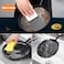 bodkar Frying Pan Skillet 8inch Flat Griddle Pan Lightweight Grill Pan with Wooden Handle for Camping Indoor Outdoor Cooking