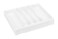 Camco Adjustable Cutlery Tray  Designed for RV and Compact Kitchen Drawers  Adjusts between 9 and 13 for An Easy Custom Fit White 43503