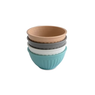 Nordic Ware Mini Prep and Serve Mixing Bowls Set 4Piece EarthTones