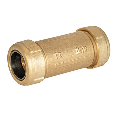 Eastman 5 Inch Long Pattern Compression Coupling 1 Inch IPS x 114 Inch CTS Brass Plumbing Fitting 20547LF