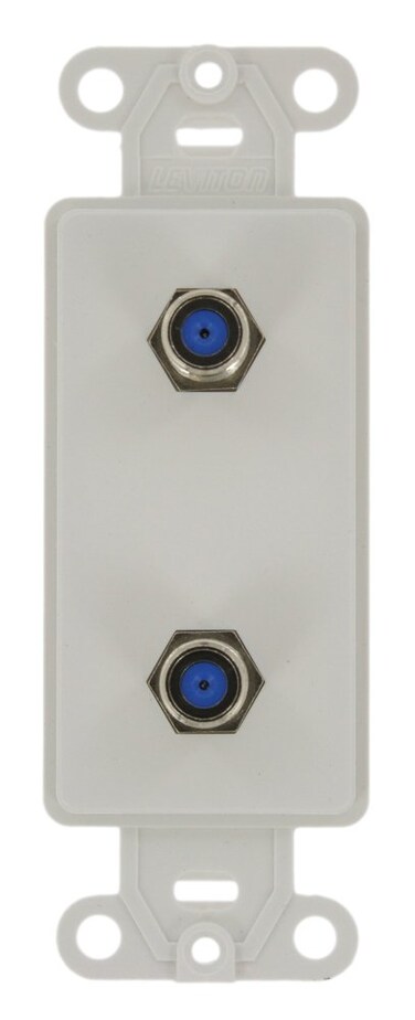 Leviton 40682W CATV Video Decora Insert Flush Mount Jack White