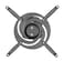 AMER Projector Mount  Ceiling Bracket LCD DLP Tilt 360 Swivel 30lbs Black