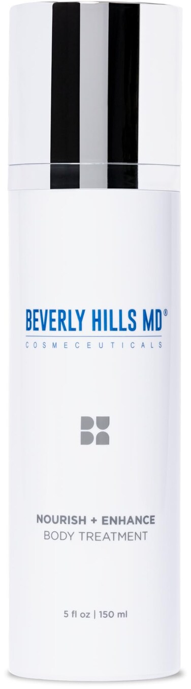 Beverly Hills MD Nourish  Enhance Body Treatment Hyaluronic Acid Plumping Serum for Tightening Skin  Smoothing Wrinkles For Neck Chest Legs Hands Visibly Combat Signs of Aging wNiacinamide