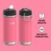 THERMOS ICON SERIES Insulated Water Bottle with Straw Lid  18 Ounce Hot Pink  Stainless Steel Vacuum Insulated Water Bottle with Straw Lid