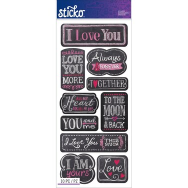 Sticko Love You Chalk Words 5260136 Other