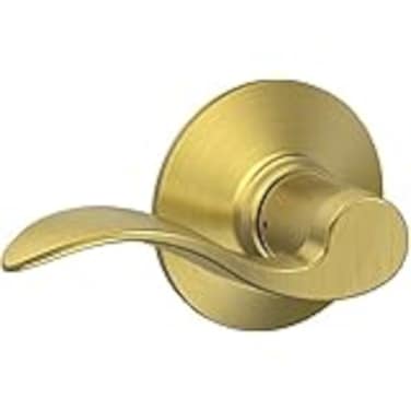 Schlage F10 ACC 608 Accent Door Lever Hall  Closet Passage Lock Satin Brass