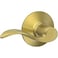 Schlage F10 ACC 608 Accent Door Lever Hall  Closet Passage Lock Satin Brass
