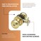 Copper Creek CK2040PB Colonial Door Knob Keyed Entry Function 1 Pack Polished Brass
