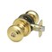 Copper Creek CK2040PB Colonial Door Knob Keyed Entry Function 1 Pack Polished Brass