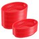 MOUYAT 50 Pcs Red Plastic Baskets 9 x 6 Inch Oval Fast Food Serving Baskets Food Service Baskets Restaurant Hot Dogs Baskets for Serving Bread Fried Chicken Frys Fruit