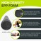 ProsourceFit High Density Foam Rollers 36  inches long Firm Full Body Athletic Massage Tool for Back Stretching Yoga Pilates Post Workout Muscle Recuperation Black