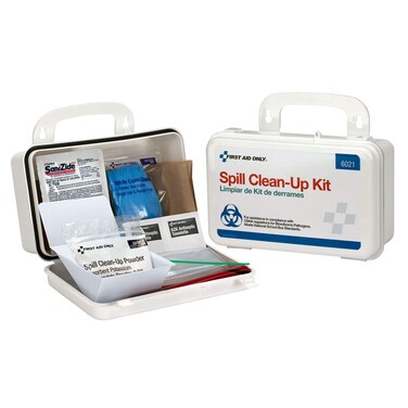 First Aid Only 6021 21Piece Body Fluid Clean Up Kit in Weatherproof Plastic Case
