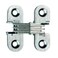 SOSS Door Hardware  103CUS26D Mortise Mount Invisible Hinges with 4 Holes Zinc Satin Chrome Finish 112 Leaf Height 12 Leaf Width 1932 Leaf Thickness 6 x 1 Screw Size 1 Pair
