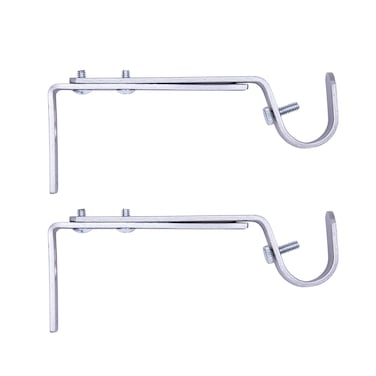 Kenney Adjustable Bracket for 34 Curtain Rod Satin Nickel 2 Pack