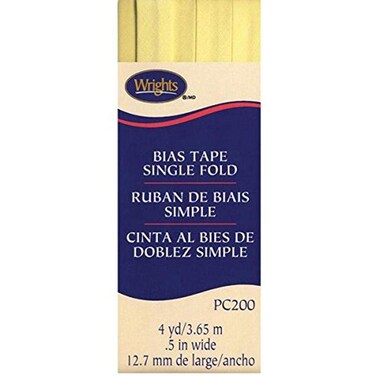 Wrights Single Fold Bias Tape 12 by 4Yard Baby Maize