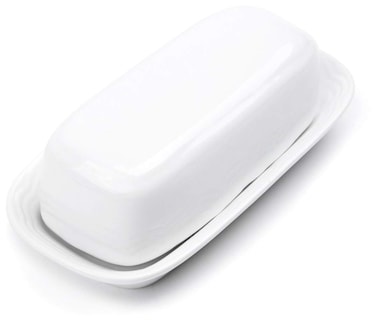 Fox Run Butter Dish White Stoneware