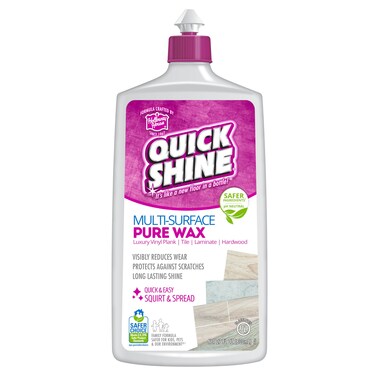 Quick Shine Pure Floor Wax 27oz  A Buffable Waterproof Finish for Regular and Hardwood Floors  Restore Protect Refresh
