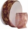 Morex Ribbon 74056050619 Snowflake 25 X 50 YD Nylon Sheer Wired Glitter Ribbon BurgundyGold Ribbon Art Supplies for Christmas Decorations Indoor Christmas Ribbon for Gift Wrapping Art Set