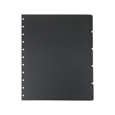 Staples Arc Notebook Tab Dividers Lettersized Black 9 x 11 Set of 5