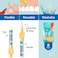 TEPE Interdental Brush Extra Soft Supersoft Dental Brush for Teeth Cleaning Pack of 8 045 mm ExtraSmallSmall Gaps Orange Size 1