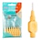 TEPE Interdental Brush Extra Soft Supersoft Dental Brush for Teeth Cleaning Pack of 8 045 mm ExtraSmallSmall Gaps Orange Size 1