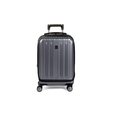 DELSEY PARIS Titanium Hardside Expandable Luggage with Spinner Wheels Graphite Carryon 19 Inch