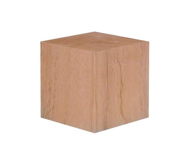 4 Inch Solid Wood Block Cube  1 Block