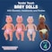 Constructive Playthings Tender Touch 12 H Multicultural Baby Doll Toys Set with Blankets Headbands and Panties Set of 4 Diverse Baby Dolls for Kids Multicolor
