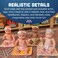 Constructive Playthings Tender Touch 12 H Multicultural Baby Doll Toys Set with Blankets Headbands and Panties Set of 4 Diverse Baby Dolls for Kids Multicolor