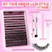 DIY Eyelash Extension Kit D Curl Fluffy Wispy Lash Clusters Individual Lashes Lash Extension Kit with Lash Bond and Seal Applicator Tool for Self Application at Home 80P280PcsMix1016mm007D