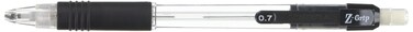 Zebra Mechanical Pencil Rubber Grip Refillable Retractable 07mm Black ZEB52410