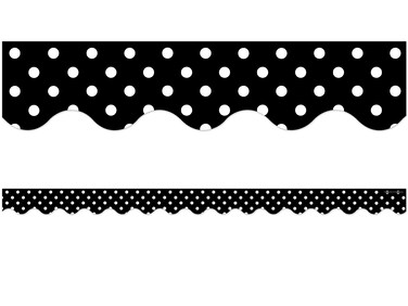 Teacher Created Resources Border Trim Black Mini Polka Dots 4671