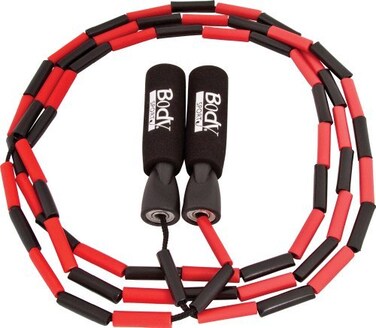 BodySport ZZR184 Beaded Jump Rope  Expand Your Workout Routine  Foam Handles for Firm Grip  9 Ft Rope