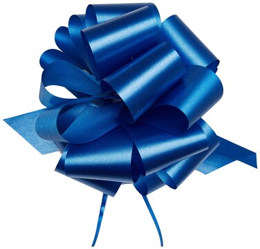 Berwick Offray 25 Wide Ribbon Pull Bow 8 Diameter with 20 Loops Royal Blue