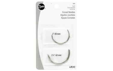 Dritz 3050 Quilters Curved Hand Needles 2Inch  212Inch Nickel 4Count