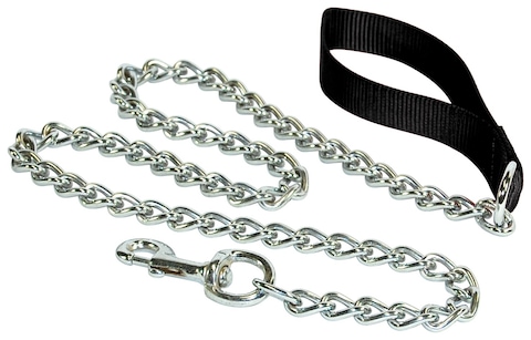 Hamilton 4 Extra Heavy Chain Dog Lead with Black Nylon Handle