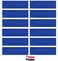 Kenz Laurenz Soft and Stretchy Elastic Cotton Headbands Pack of 12 Blue